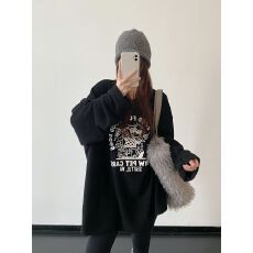 批发德绒260克  2025新款软糯圆领<b class='q'>宽松</b>长袖T恤女<b class='q'>上衣</b>