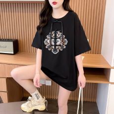 批发实拍 100棉 中国风纯棉短袖t恤女大码胖mm设计感<b class='q'>上衣</b>