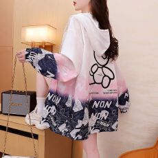 批发2026夏季新款大码宽松百搭<b class='q'>开衫</b>连帽<b class='q'>薄</b>款防晒衫外套