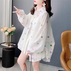 设计感长袖防晒衬衫女宽松休闲夏季薄款外套上衣