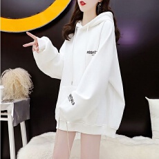 批发纯棉华棉复合牛奶丝  春秋薄款卫衣女<b class='q'>大码</b>女装胖mm上衣<b class='q'>外套</b>