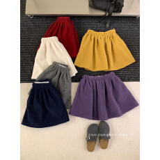 批发韩系秋冬加厚A字半身裙女2025新款高腰显瘦百搭<b class='q'>短裙</b>