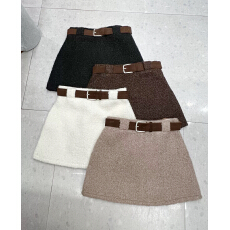 批发秋冬毛绒高腰半身裙女秋季百搭小众显瘦包臀裙短裙