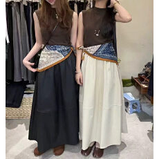 批发法式复古老钱风丝巾茧形花苞半身<b class='q'>裙</b>女秋慵懒风休闲<b class='q'>灯笼</b>气球长<b class='q'>裙</b>子