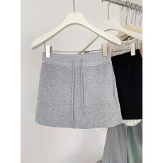 批发2026年春夏新款抽绳松紧腰休闲运动短裙女高腰显瘦a字包臀半身裙