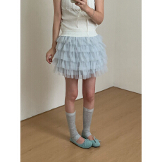 批发韩版设计感网纱<b class='q'>半身</b>裙蛋糕裙女小个子甜美少女感减龄蓬蓬裙<b class='q'>短裙</b>