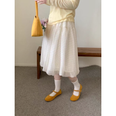 早春2026法式浪漫泡芙蓬蓬波点网纱公主裙甜美风松紧腰中长半身裙