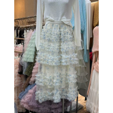 批发十三行女装2026春季<b class='q'>新款</b>绝美碎花纱裙<b class='q'>半身裙</b>网纱蛋糕裙