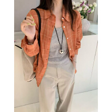 批发港风polo领<b class='q'>格子</b>衬衫背心两件套2026夏季新款女韩系松弛感防晒<b class='q'>套装</b>