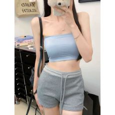 批发一片式新款纯色性感抹胸内搭一体式固定胸垫小众修身显瘦身<b class='q'>百搭</b>