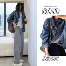 批发牛仔外套2026春<b class='q'>秋</b>季新款韩版百搭复古高级感宽松休闲短款夹克上衣