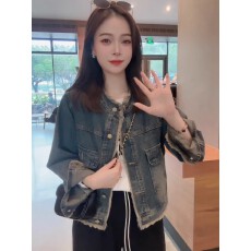 批发女<b class='q'>短</b>外套复古<b class='q'>短</b>款牛仔夹克百搭复古2026春秋季宽松
