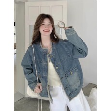 批发<b class='q'>短</b>外套秋冬季牛仔水洗秋季毛边女款牛仔<b class='q'>外套女</b><b class='q'>短</b>款时尚