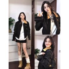 批发复古拼接<b class='q'>短款</b>牛仔外套女春季2026新款设计感小众工装休闲夹克上衣