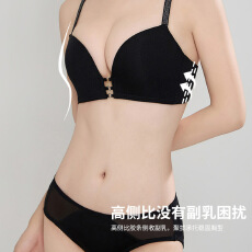 批发<b class='q'>无</b><b class='q'>痕</b>内衣女小胸聚拢防下垂<b class='q'>无</b>钢圈文胸女士光面一片式胸罩<b class='q'>内裤</b>套装
