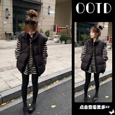 批发秋季流行穿搭一整套女2025新款圆领<b class='q'>条纹</b>针织衫马甲<b class='q'>打底裤</b>三件套