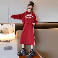 批发曼巴棉优质版女童套装裙2025<b class='q'>新款</b>洋气连衣裙儿童卫衣<b class='q'>半身裙</b>两件套