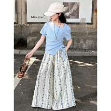 批发女童夏季休闲套装2026新款女大童洋气裙裤两件套小女孩时尚夏装潮