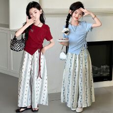 批发女童2026夏季新款洋气童装小女孩超好看时尚运动衣服儿童两件套装