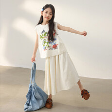 批发中大女童背心套装儿童夏季洋气套装2026新款阔腿裤韩版夏装两件套