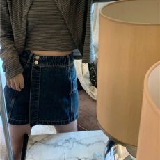 批发美式牛仔裙裤女夏季新款复古高腰显瘦a字小个子包臀半身短裙ins潮