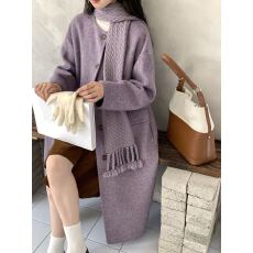 批发2026秋冬新款双面羊绒大衣女长款<b class='q'>韩国</b>外贸设计时尚百搭羊毛呢外套
