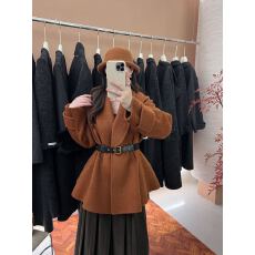 批发2026秋冬新款双面羊绒大衣女短款<b class='q'>韩国</b>外贸时尚设计气质羊毛呢外套