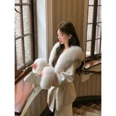 批发2026秋冬新款双面羊绒大衣女<b class='q'>短</b>款俄罗斯外贸甜美百搭设计毛呢外套