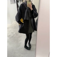 批发2026秋冬新款双面羊绒大衣女<b class='q'>短</b>款俄罗斯外贸优雅百搭设计毛呢外套