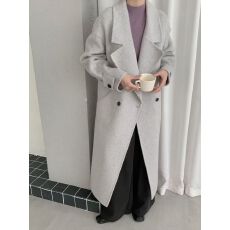 批发2026秋冬新款<b class='q'>双面</b><b class='q'>羊绒</b><b class='q'>大衣</b>女长款韩国贸易优雅气质百搭毛呢外套