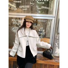 批发2026秋冬新款<b class='q'>双面</b><b class='q'>羊绒</b><b class='q'>大衣</b>女短款日本贸易甜美气质时尚羊毛呢外套