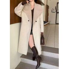 批发2026秋冬新款<b class='q'>双面</b><b class='q'>羊绒</b><b class='q'>大衣</b>女长款俄罗斯贸易优雅设计时尚毛呢外套