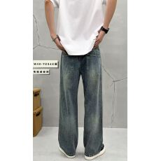 批发实拍高品港风潮流<b class='q'>加肥</b><b class='q'>加大</b>码牛仔裤男宽松长裤大胖子秋冬季松紧腰