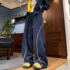 批发运动裤男士2025<b class='q'>春</b>季新款休闲宽松直筒长裤男生美式潮百搭篮球卫裤