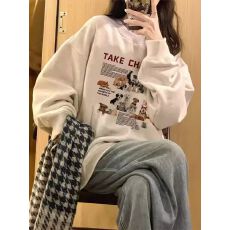 批发官图 实价 华棉复合-薄款310g加绒400g 圆领<b class='q'>卫衣</b>女秋冬装