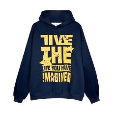 天猫/抖音质量重磅华棉/银狐绒 双层帽 创意图案英文印花卫衣