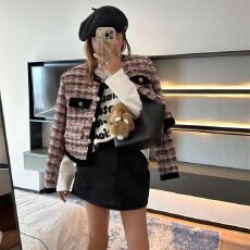 批发高级感小香风<b class='q'>外套女</b>秋冬2025新款小个子法式气质名媛<b class='q'>短</b>款上衣百搭