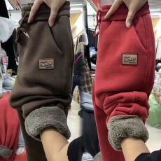 批发卫裤<b class='q'>哈伦</b>裤女冬季新款高腰保暖羊羔绒<b class='q'>运动裤</b>潮