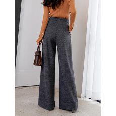 批发大码美式高级感深灰色<b class='q'>西装</b>裤女2025年春设计感慵懒松弛感阔腿裤子