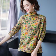 批发拼多多爆款半高领打底衫女春秋新款内搭长袖<b class='q'>t</b><b class='q'>恤</b>洋气上衣女