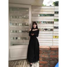 法式气质包臀长裙黑色长袖连衣裙子2026新款深秋初冬季内搭打底女