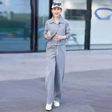 批发休闲<b class='q'>运动服</b>套装女春秋新款韩版洋气假两件<b class='q'>衬衫</b>卫衣显瘦时尚两件套