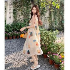 批发波西米亚多巴胺<b class='q'>彩</b>色吊带<b class='q'>连衣裙</b>女夏季<b class='q'>三</b>亚海边度假穿搭裙子沙滩裙