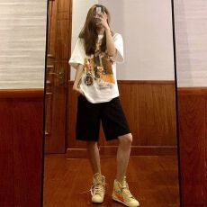 批发200斤大码休闲运动套装女<b class='q'>夏</b>季新款网红炸街短袖短裤两件套