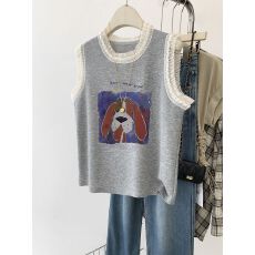 批发【220克<b class='q'>潮牌</b>棉 抖音质量】蕾丝花边无袖背心<b class='q'>t</b><b class='q'>恤</b>女2026新款