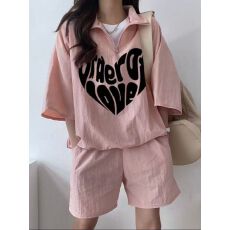 批发<b class='q'>韩版</b><b class='q'>运动服</b>套装女夏季新款短袖短裤校园风可爱少女跑步两件