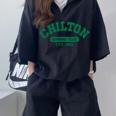 批发<b class='q'>韩版</b><b class='q'>运动服</b>套装女夏季新款短袖短裤校园风可爱少女跑步两件