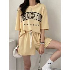 批发<b class='q'>韩版</b><b class='q'>运动服</b>套装女夏季新款短袖短裤校园风可爱少女跑步两件