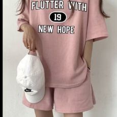 批发<b class='q'>韩版</b><b class='q'>运动服</b>套装女夏季2026新款短袖短裤校园风可爱少女跑步两件