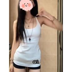 批发210克纯棉螺纹1*1】夏小众打底内搭辣妹无袖<b class='q'>中长款</b>上衣